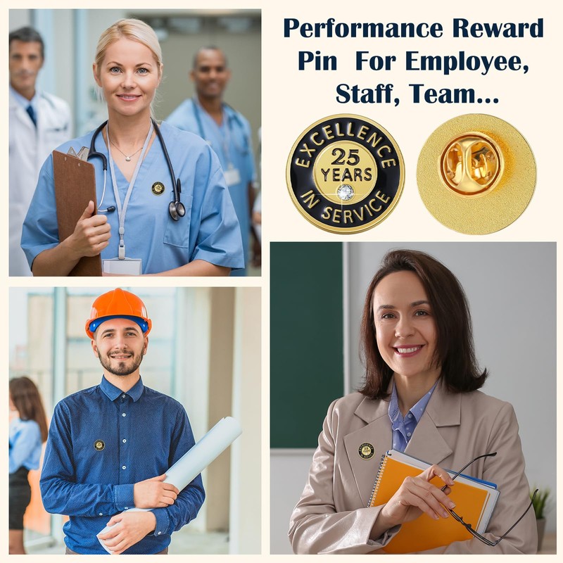 Ferreve 50 Pcs Year of Service Pin Employee Excellence Award