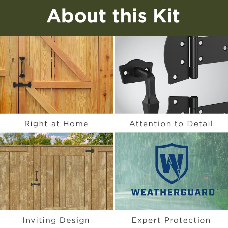 National Hardware N166-031 Mountain Modern Black Gate Kit