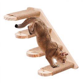 Indoor Cat Wall Furniture & Perch - Sturdy Cat Climbing Steps Cat Stairway - Cat Climbing Shelf Space-Saving Cat Stairs & Steps for Cats Perch Supplies