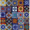 Escanver Azulejo De Talavera 10x10 Cm Diferentes Colores 20 Piezas