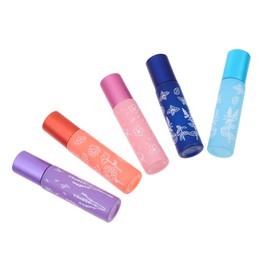 Outanaya 5Pcs Roller Bottles for Essential Oils Leak Portable Containers Purple Blue Dark Blue and Orange for Travel and Aromatherapy