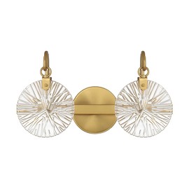 Savoy House 8-3981-2-322 Addison 2-Light Bathroom Vanity Light in Warm Brass (16'' W x 9'' H)