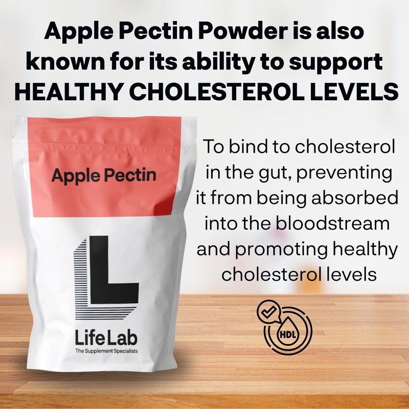 LifeLab Supplements Apple Pectin Powder, 100g - High Fiber Source,