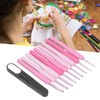 9Pcs Crochet Hooks Anti Slip Ergonomic Design Lightweight Portable Crochet