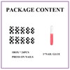 MERVF Medium Press on Nails Square Fake Nails Press ons