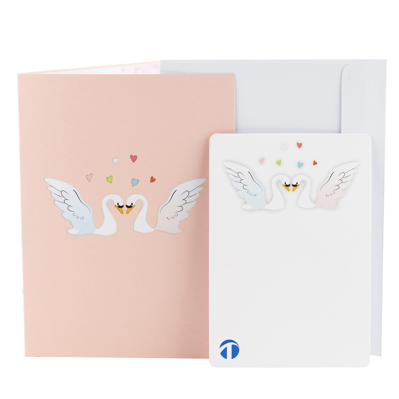 Pop Up Card 2 Swans