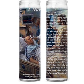 A Nurse Prayer Set of 2 Candles and a Prayer Card Blessed by The Pope (4)