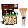 SAPLIZE Golf Tees Bamboo Tees, Pack of 100 (1-1/2")- Biodegradable,