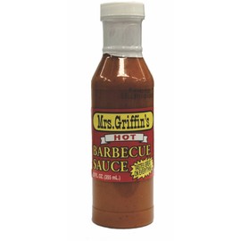 Mrs. Griffin's Barbecue Sauce, HOT, Southern Favorite since 1935, great for grilling, smoking, or baking, one, 12 ounce bottle