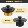 GZJoSum Brass Bathtub Drain Kit,Matte Black Lift and Turn Tub