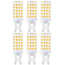OUSHELUYA G9 Led Light Bulbs 4W 40W Halogen Equivalent 400lm AC 120V Warm White 3000K Pack of 6