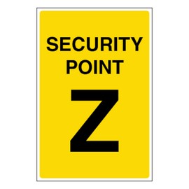 V Safety Security Point Z 100 x 150 mm - 2mm Rigid Plastic