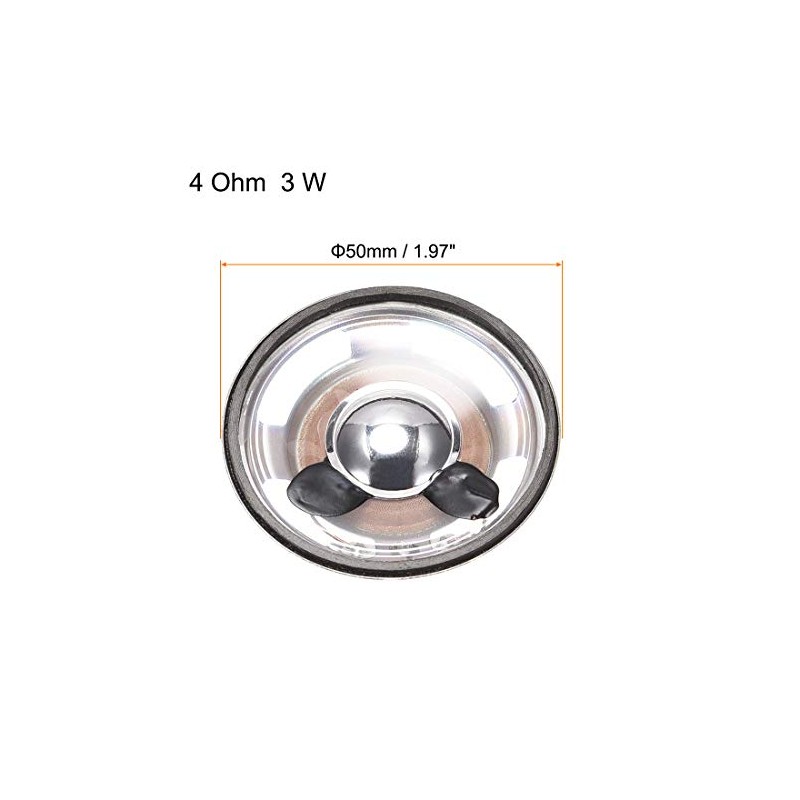sourcing map 4pcs 3W 4 Ohm DIY Magnetic Speaker 50mm