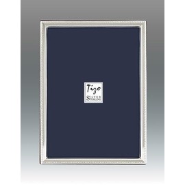 Tizo 5" X 7" Slim Beaded 925 Sterling Silver Frame