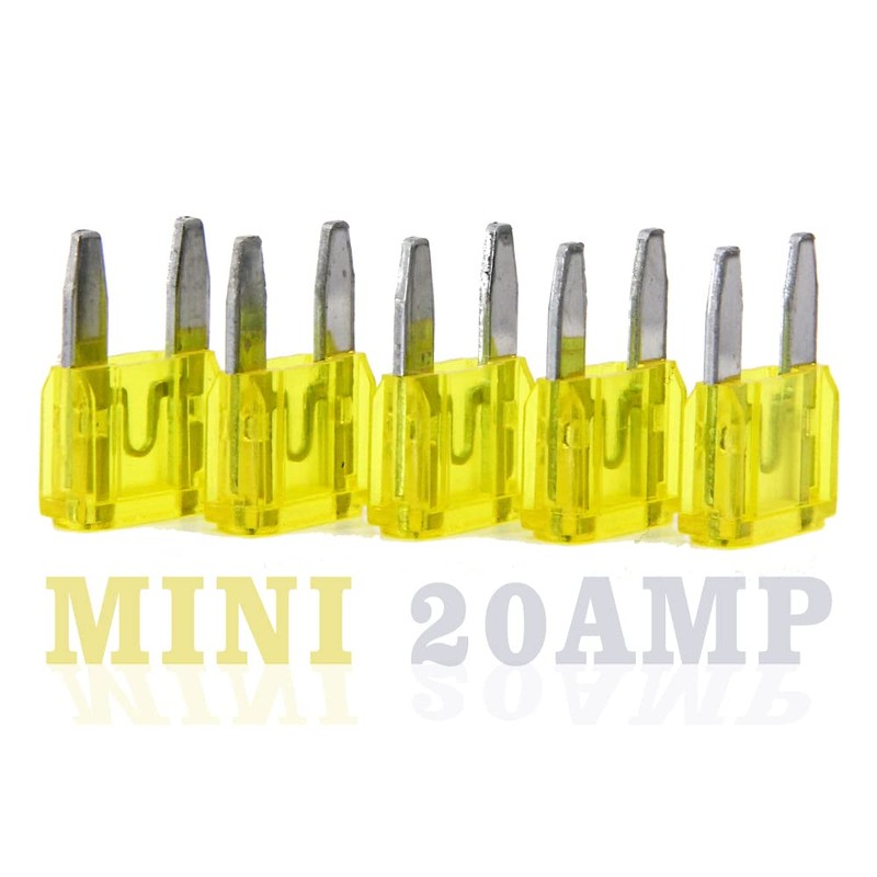 FymuSing 20 pcs 20A Mini Blade Fuse, Automotive Fuse for