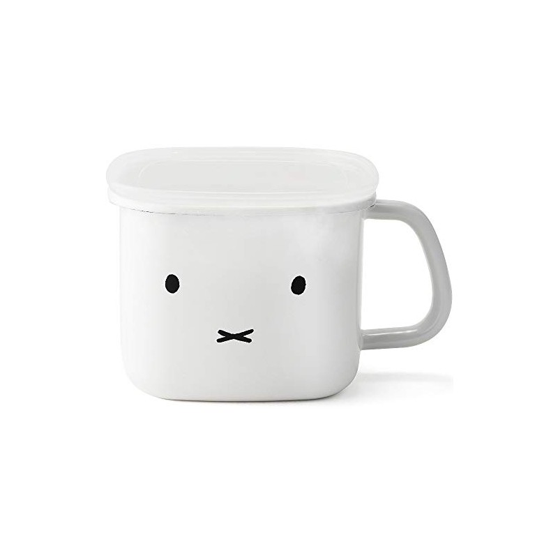Fuji Enamel Miffy Face Oven-Safe Square Stock Pot Miso Pot