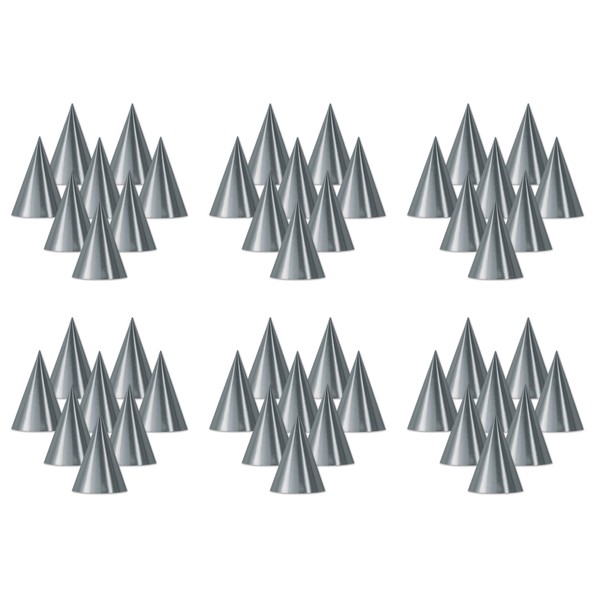 Beistle Silver Foil Cone Hat