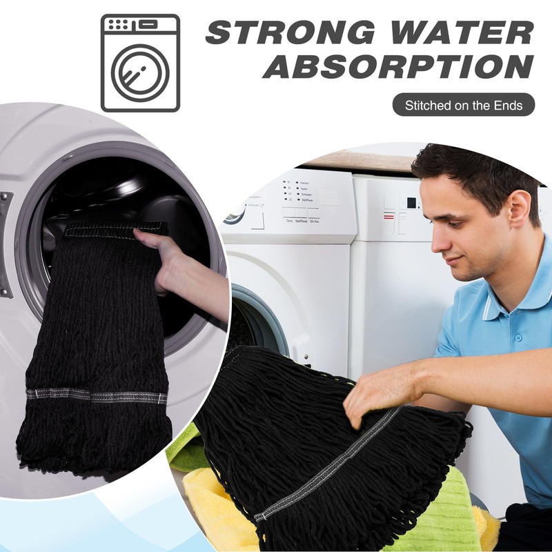 Nuogo 10 Pcs Commercial Mop Head Replacement Floor Cleaning Wet