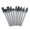 10pcs Tungsten Carbide Steel Rotary Files Burr Set 3mm Shank