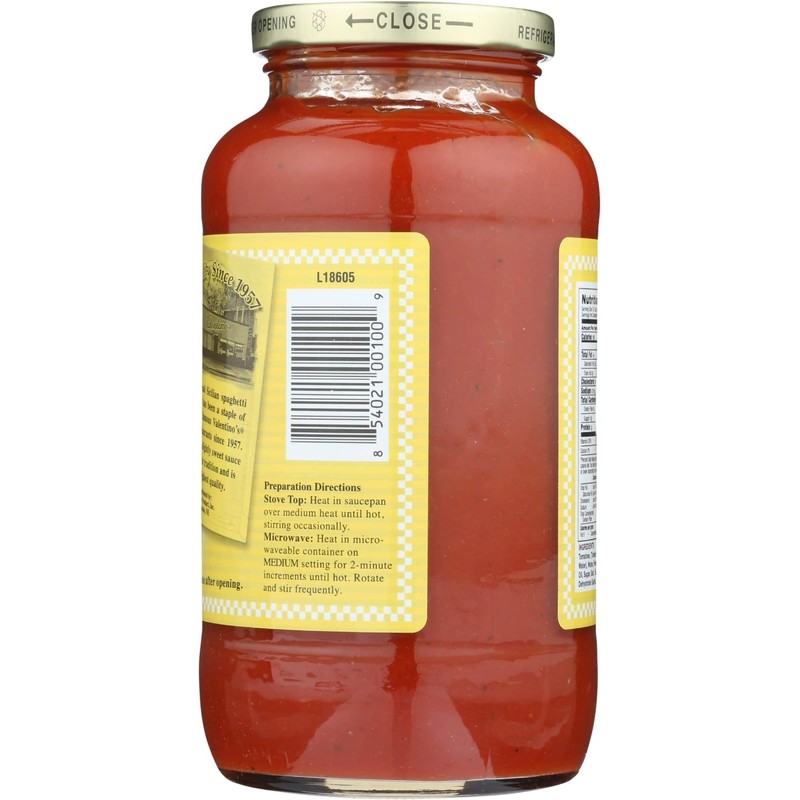 Valentino’s Traditional Pasta Sauce – 24 oz - Natural with
