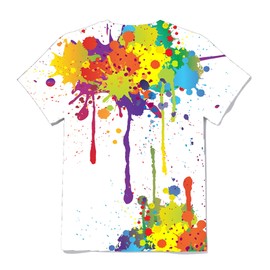 Yasswete Teens Kids Paint Graphic T-Shirts 3D Printed Short Sleeve Summer Colorful Tops for Boys Girls 6-8 Y