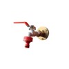 Outside 1/2'' Garden Tap with Through The Wall Flange Bracket