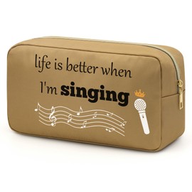 Singing Gifts Singing Cosmetic Make Up Bag Singer Gift Music Lover Gift Ideas Music Teacher Appreciation Gifts Singing Lover Gifts Funny Music Cosmetic Bag Friendship Gifts for Women Friends Sister