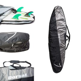 DORSAL Board Bag Travel Day Surfboard Cover - Nylon Black/Grey 9'0