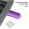 USB Flash Drive Transparent Cover Purple Portable Storage Memory Stick
