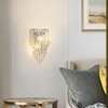 Goeco Crystal Wall Sconces, 11.8x7 Inch Chrome Wall Sconce Luxury