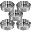 Qualsen 5 Pcs Stainless Steel Ashtray, Ashtrays for Outside or
