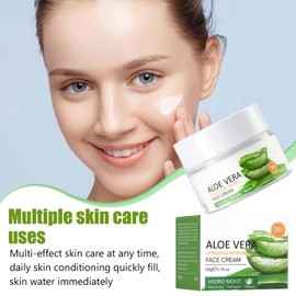 Aloe Vera Face Cream - Hydrating & Nourishing Moisturizer for Women, 98% Pure Aloe Vera, Suitable for All Skin Types - Moisturize & Combat Wrinkles naturally