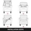 PENDEJATO Stretch Armchair Slipcovers, 1-Piece Banquet Armchair Covers Soft Jacquard