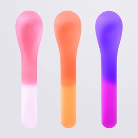 60 Color-Changing Ice Cream Spoons - Dessert Pudding Spoons for Birthday Celebrations - Reusable & Individually Wrapped