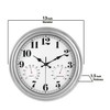 JENLYSTIME 13 Inch Outdoor Clock, Waterproof and Silent, with Thermometer