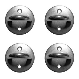 US Stainless 4 Pieces Stainless Steel 316 Round Pad Eye 5/16" 8mm (2" 50mm Diameter) Marine Grade