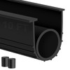 MYFAMIREA Garage Door Bottom Seals Rubber 10FT Weather Stripping Weatherproof