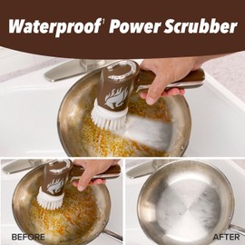 Horsepower Scrubber, Waterproof, Electric Power, Spins 350 RPM, 5 Brush Heads, AS SEEN ON TV, Cleans Dirt & Grime, Tile, Grout, Bathrooms, Kitchen, Auto Rims, Outdoor Furniture & More, Rechargeable