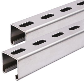 Surprecision Metal Strut Channel with Slotted Back 100mm/3.94" 304 Stainless Steel U Channel 2 Pcs Framing Steel Channel - Efficient Support Solution (Thickness 1.5mm, Size 41x21mm)