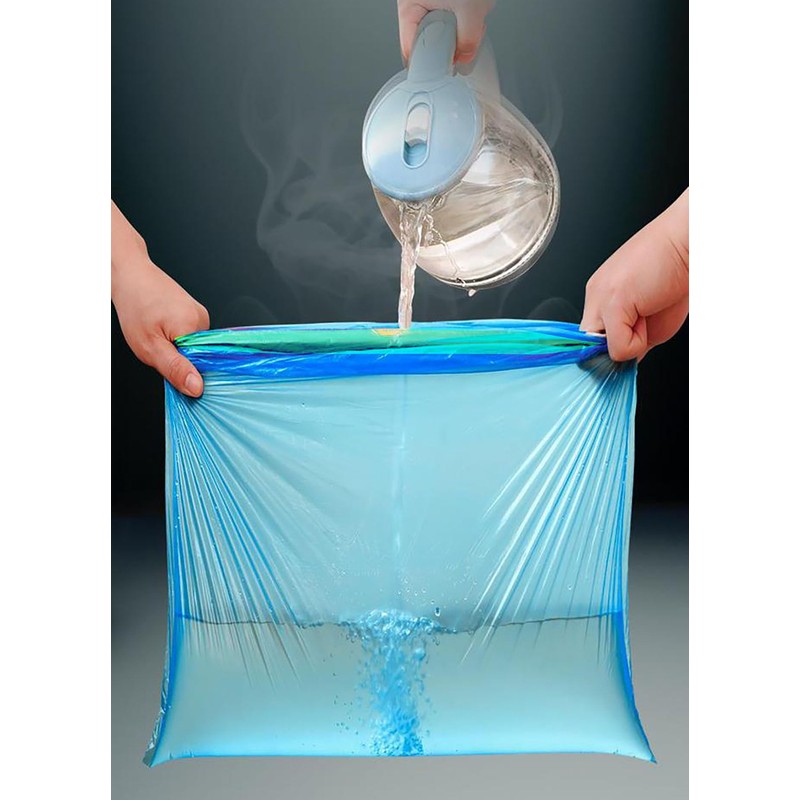 100pcs Small Tear-Free Drawstring Trash Bags 1.1 Mil Thick 4
