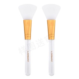 LORMAY 2 Pcs Premium Quality Silicone Face Mask Brushes. Facial Mask Applicators for Even Coverage | Skincare Enhancer | Soft Silicone | Transparent Handles | All Skin Types
