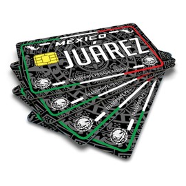 Juarez Credit Card Skin Cover Vinyl Stickers (4 Pack) -Mexican Decal Mexico Car Plate Adhesive Juarez