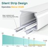 Houmiggle Silent Ceiling Curtain Track with Wall Mount, 6ft-9ft, White