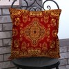 IBILIU Persian Carpet Throw Pillow Covers 18X18,Tribal Red Cotton Linen