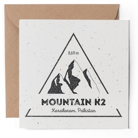 1 x Greeting Card - Mountain K2 Karakoram Pakistan - Blank Birthday Celebration Anniversary #59685