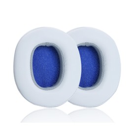 Replacement Ear Pads are Compatible with Skullcandy Crusher Wireless/Crusher360/Hesh3/Hesh ANC/Hesh Evo Headphones, Akkiv Replacement Ear Pads are Made of Protein Leather and Memory Foam (Off-White)