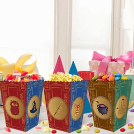 Daapiishuu 24 Pcs Magical Wizard party popcorn Boxes, party Candy cookie Box for Baby Shower Birthday Party Supplies