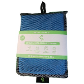 Microfibre towels, compact, ultra lightweight & quick dry sports towels - the perfect gym, travel & beach towel - swimming towel for sports, camping & hiking (Blue, M - 120x60cm)