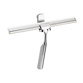 Wenko 20549100 Bathroom wiper Premium Fixing without drilling, Metal Stainless steel, 25 x 16.5 x 5 cm, Shiny