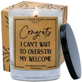 Cedar Crate Market House Warming Presents for New Home 2025, Funny Housewarming Candle, New Apartment Decor, New Gift Ideas for Women Men Friends, Couples, Unique Gifts, 100% Soy Wax, Made in USA
